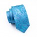 Комплект мъжка вратовръзка, ръкавели и кърпичка в синьо