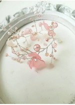 Луксозна гривна с кристали Сваровски в розово Rose Magic Garden by Rosie