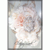 Дизайнерски сватбен Букет изкуствени цветя брошка и кристали в цвят праскова и розово pêche Tendresse