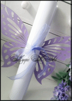 Покана за моминско парти тип Папирус Пеперуда модел Art Deco