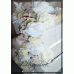Сватбена кутия за пари и пожелания в бяло с цветя на 4 реда - модел White Passion
