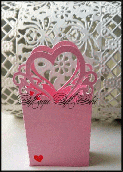 Кутийка за сватбено подаръче модел Bag розово