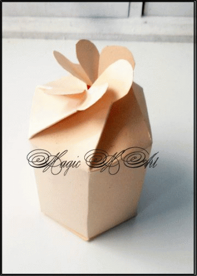 Кутийка за подаръче за сватба модел Beauty праскова