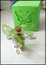 Кутийка за сватбено подаръче модел Butterfly Magic зелено