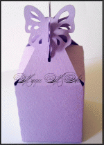 Кутийка за сватбено подаръче модел Fly светло лилаво